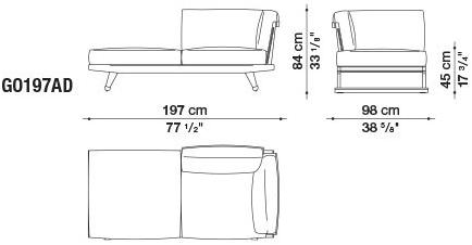 B&B Italia Outdoor Диван с шезлонгом Gio sun-id-1442753 - Вид №7