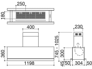 Островная вытяжка из нержавеющей стали со встроенным освещением Barazza Mood ARCH-00071940 - Вид №2