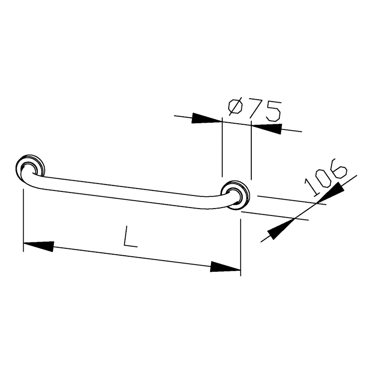 BF600 Прямой поручень WAGNER_EWAR BARRIER-FREE LIVING Wagner Ewar  - Вид №1