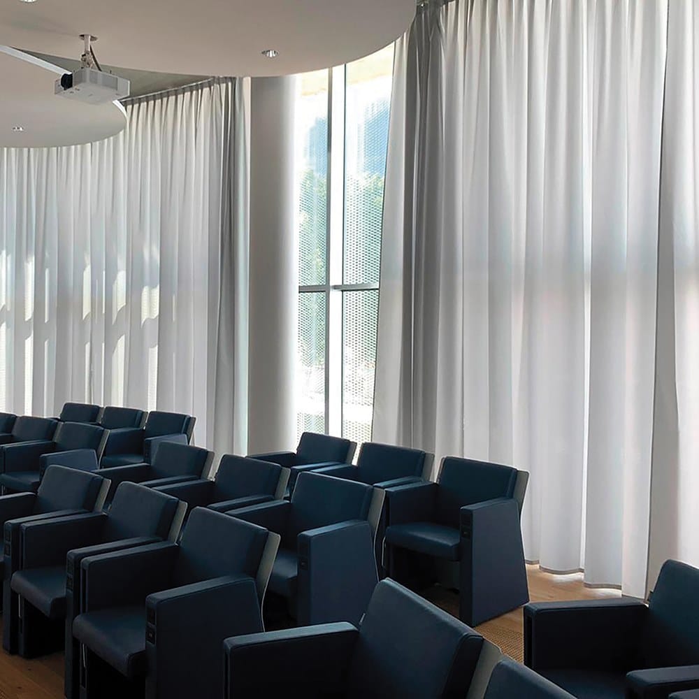 Акустическая ткань сплошной цвет букле ткань Caimi Brevetti SNOWCURTAINS ARCH-00060405 - Вид №4