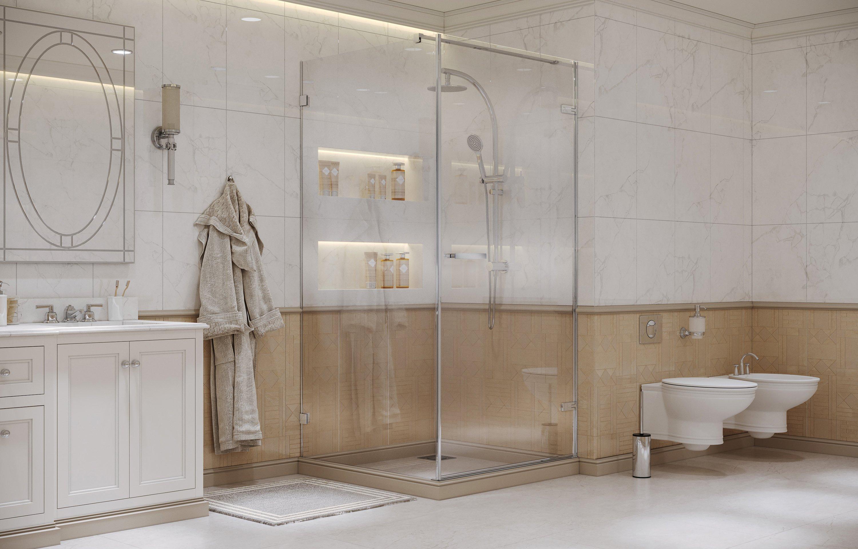 Душевое ограждение Ambassador Abner 10011102R (1000x1000x2000), 1 место  - Вид №1