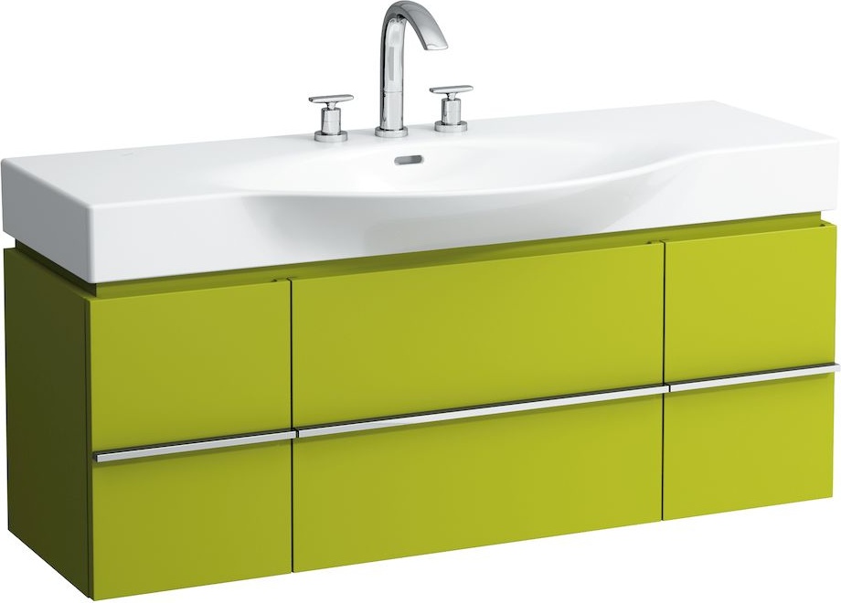 H4013020755191 Шкафчик под раковину, для раковин 811704, 812704, 2 выдвижных ящика с 2 дверцами, 2 стеклянные полки LAUFEN PRO - Вид №12