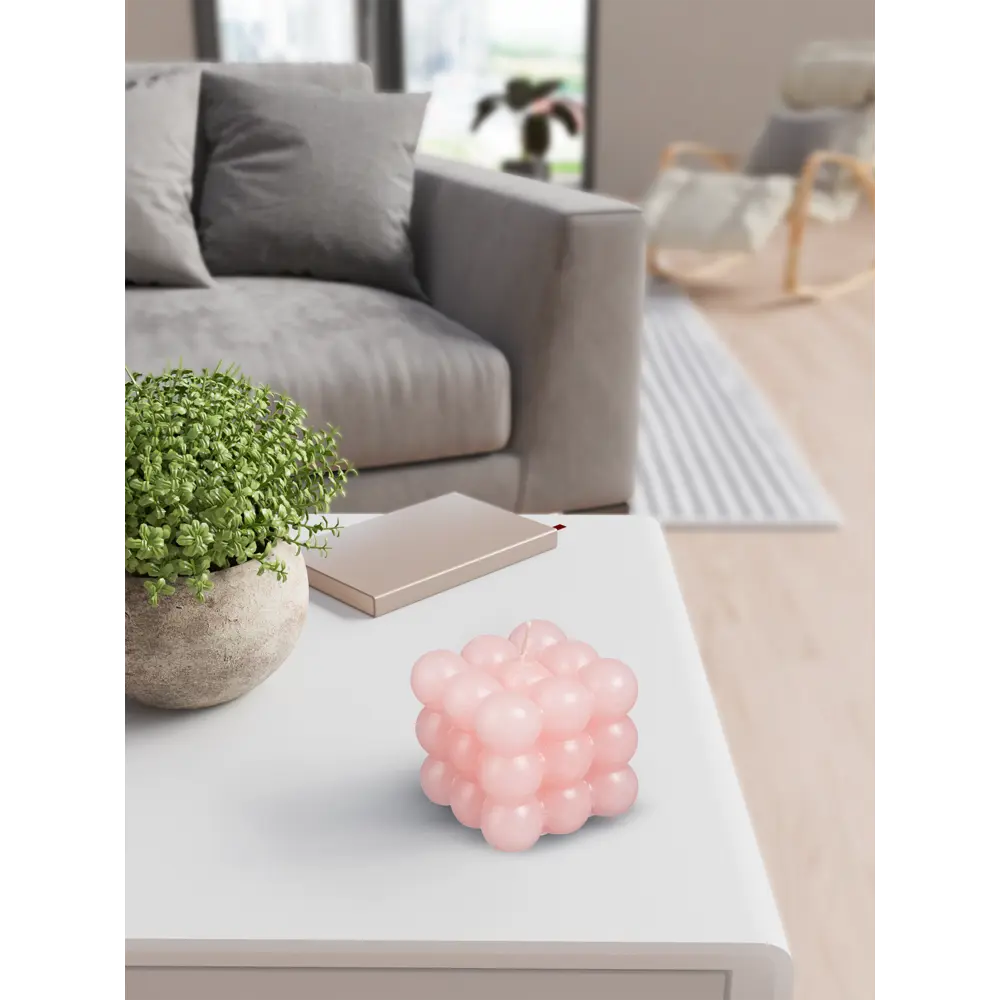 Свеча Шары в кубе 6см розовая Santreyd STLM-2023959 - Вид №3