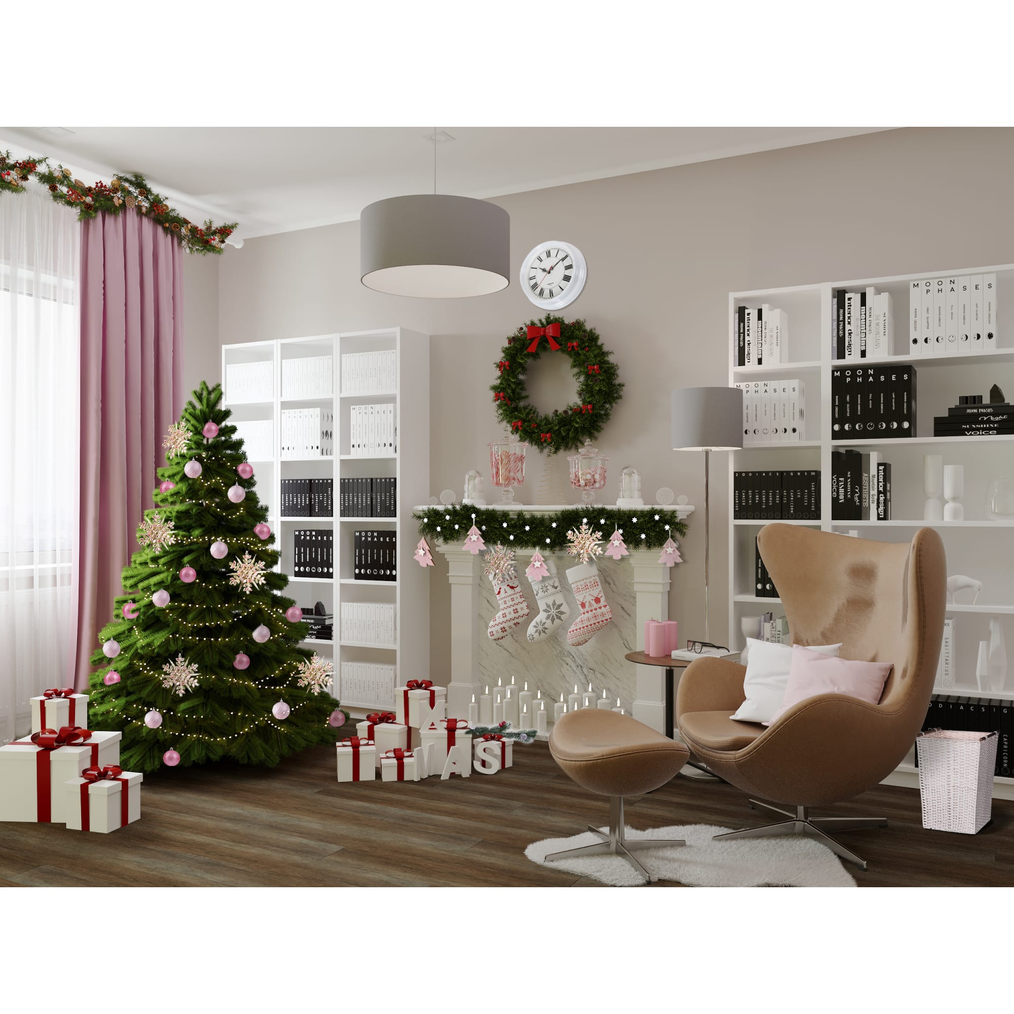 17786505 Стеллаж Кабуки 80x201x28 см, ЛДСП, цвет белый Santreyd  - Вид №3