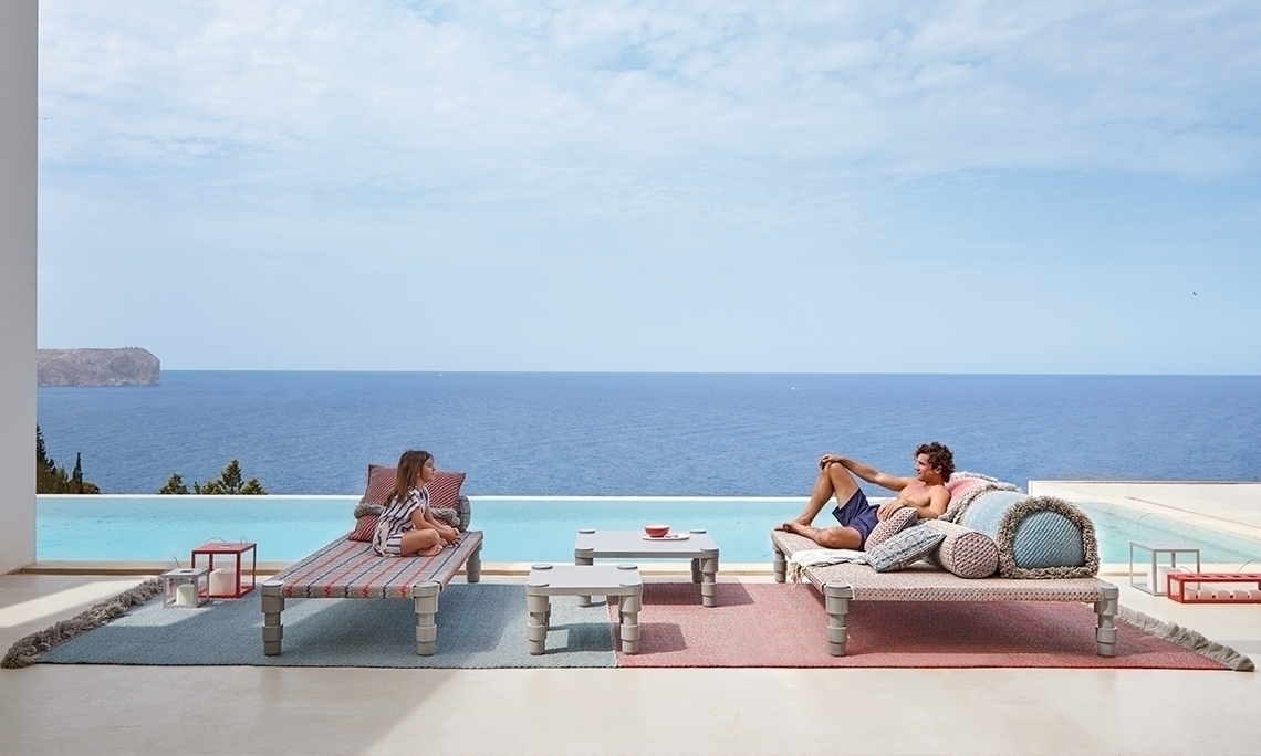 070680 Ковер GL Diagonal aloe-grey 90x200 см GAN Garden Layers - Вид №4