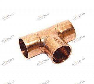 15130221818 SANHA 5130 тройник ВП, медь  22x18x18 мм 