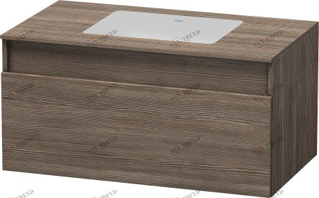 DS688405151 DuraStyle Тумбочка подвесная для встраиваемого снизу умывальника f-bonded Сосна коричневая, декор Duravit