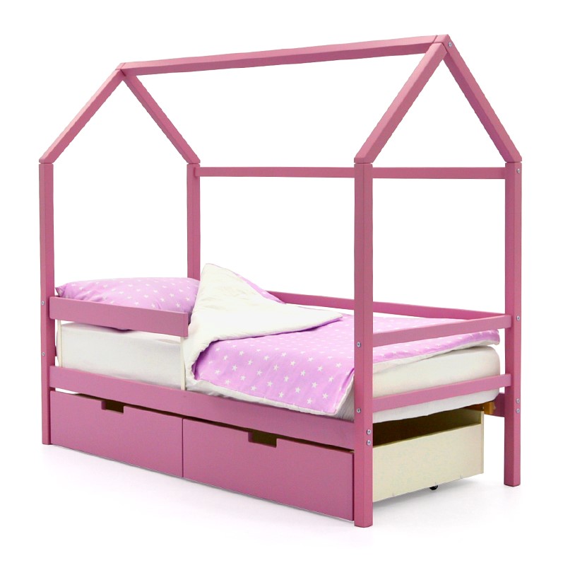 Кровать-домик детская лаванда Svogen БЕЛЬМАРКО  00-3833065 Розовый Santreyd  - Вид №2