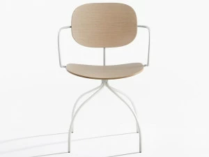 IOC project partners Деревянный стул с подлокотниками Magenta