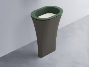 AMLA65-MU+AMPILO-TL+AMCOLO-FN Раковина Amedeo Ovale отдельностоящая cielo Enjoy + Amedeo