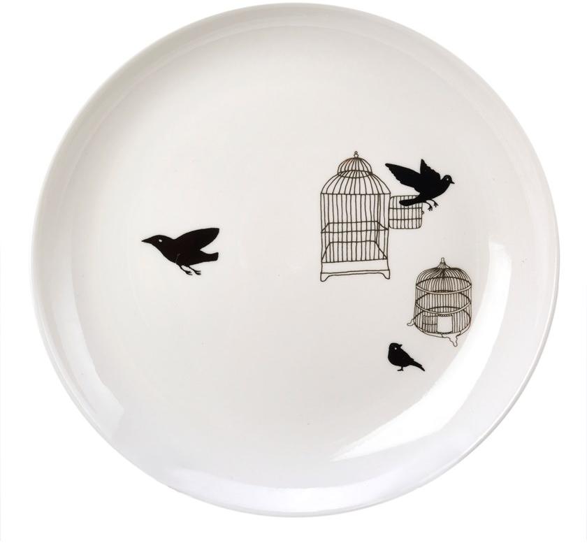 Pols Potten Набор сервировочных тарелок из фарфора Freedom birds 230-400-447  - Вид №4