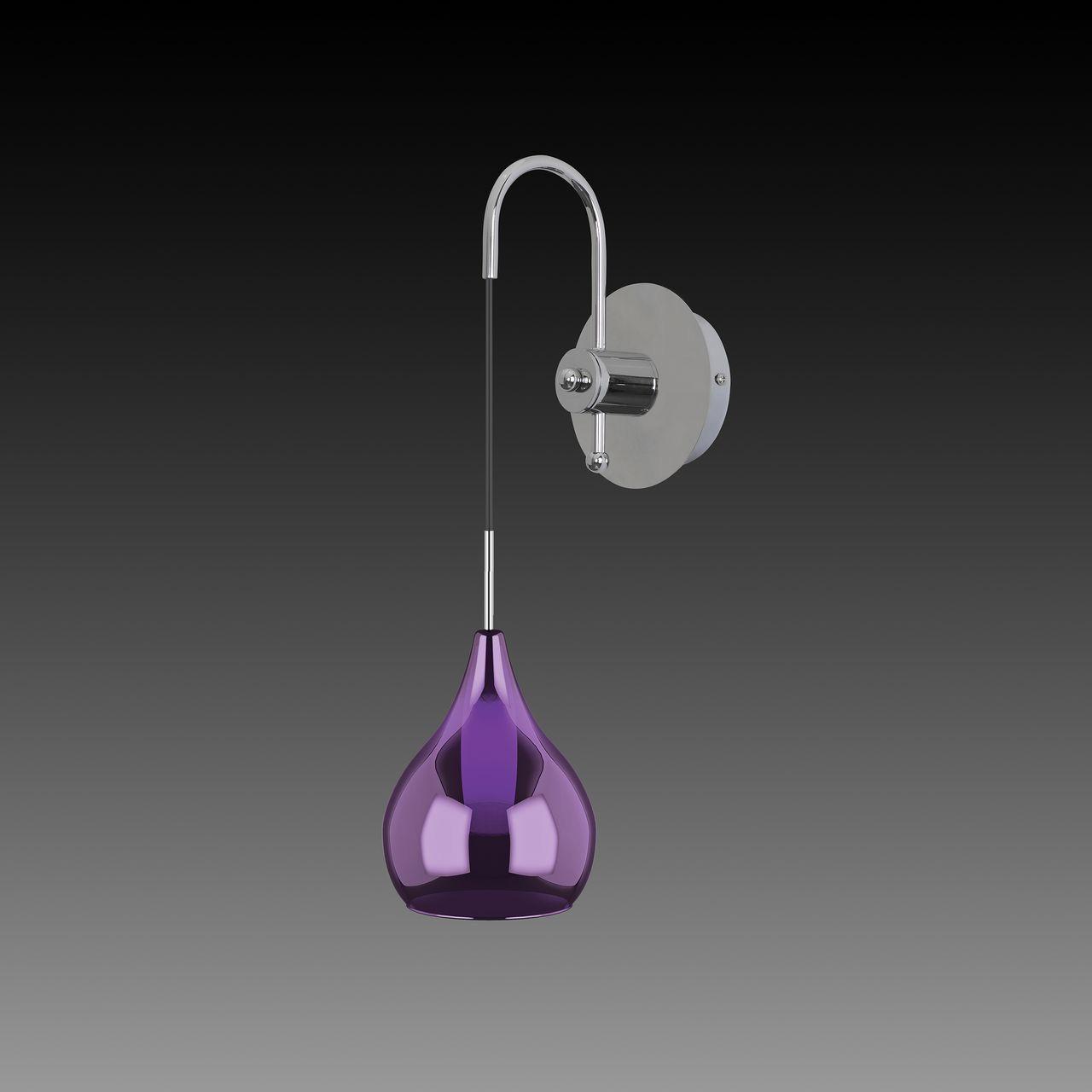 Бра Lightstar Pentola Фиолетовый LIGHTSTAR  078620 Прозрачный;серебро;фиолетовый  - Вид №1