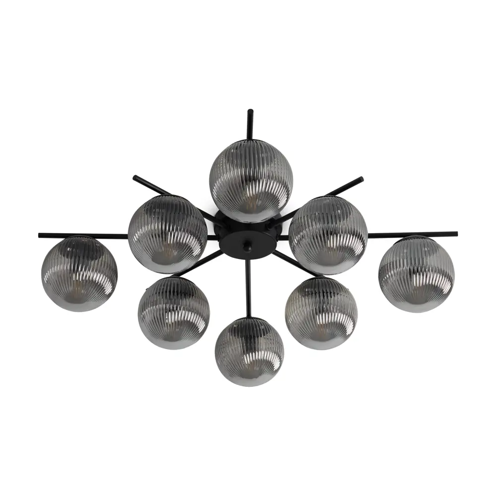 Люстра Freya Ava: 8-рожковая черная с шароподобными плафонами 89426753 STLM-1571566 - Вид №1