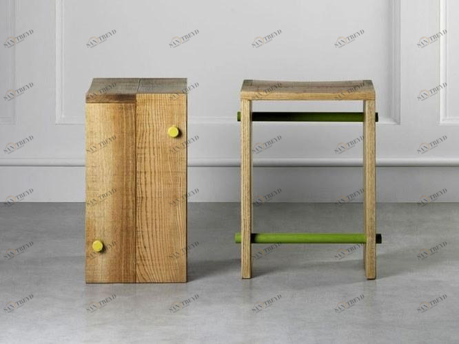 L'Ottocento Табурет из ясеня с подставкой для ног sun-id-1457225