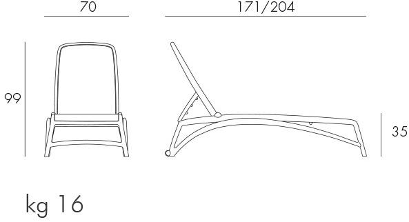 Nardi Садовый лежак на колесиках sun-id-1509457 - Вид №23
