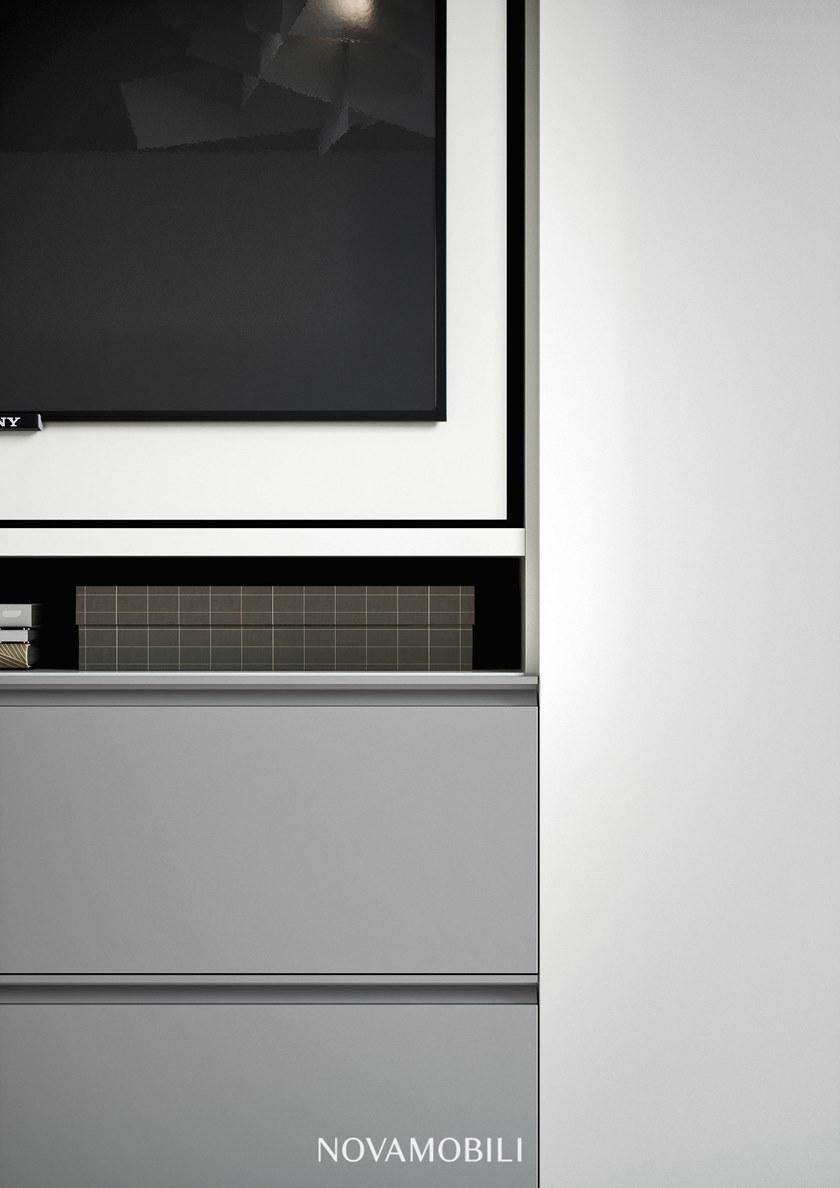 Novamobili Модульный лакированный шкаф со встроенным телевизором sun-id-1476959 - Вид №2