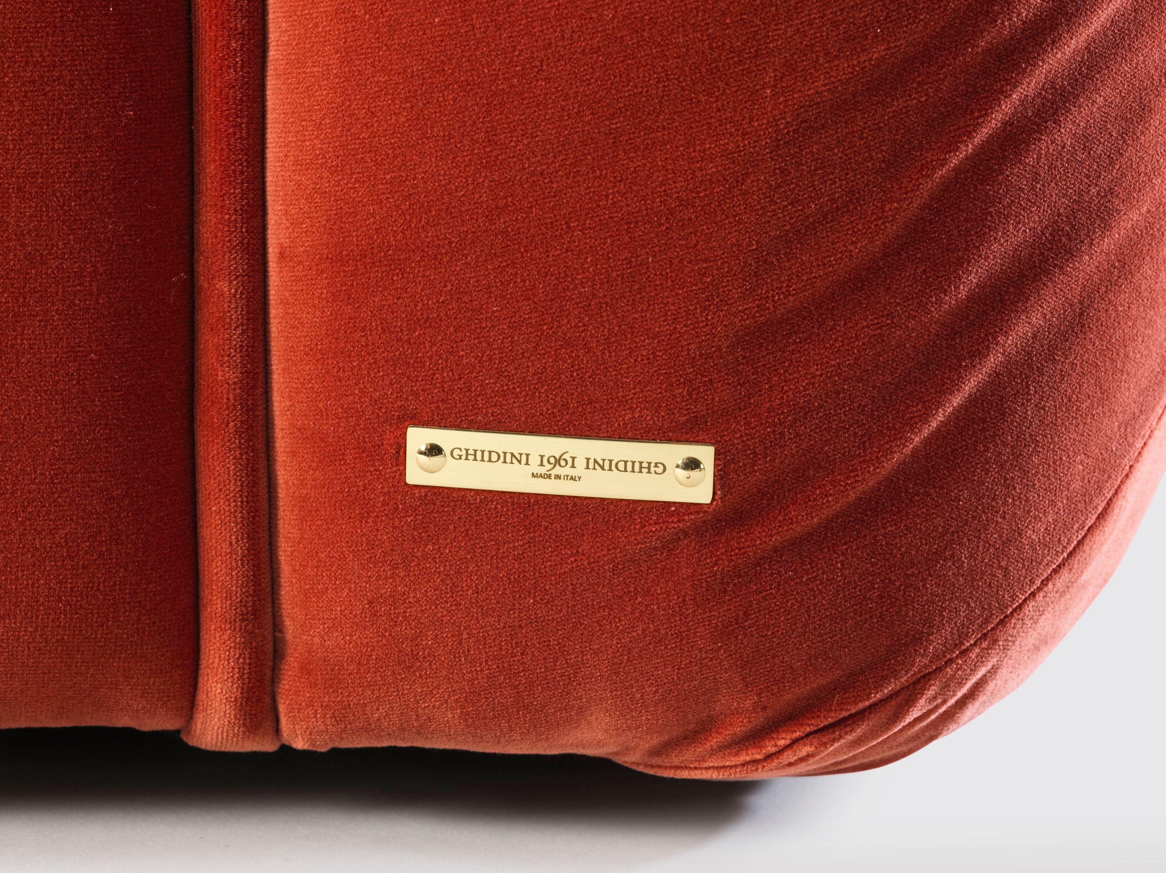 Бархатное кресло с подлокотниками GHIDINI1961 ARCH-00110881 - Вид №7