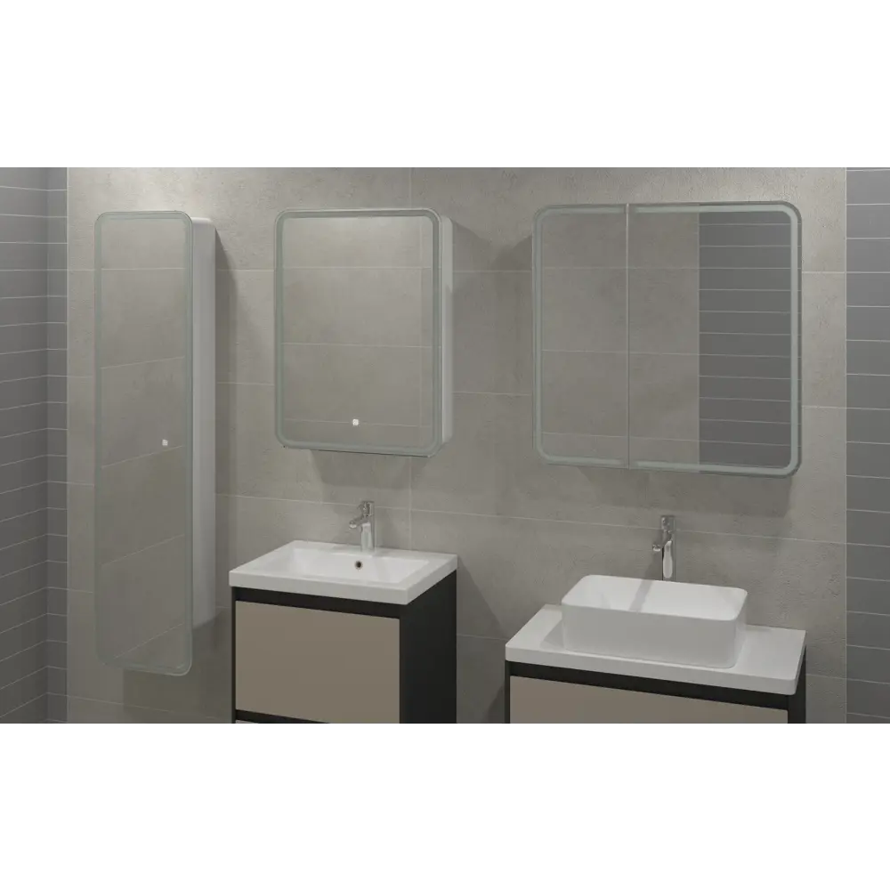 Зеркальный шкаф Santreyd Elmer с LED-подсветкой для ванной 80×80 см 83127327 STLM-0039198 - Вид №12