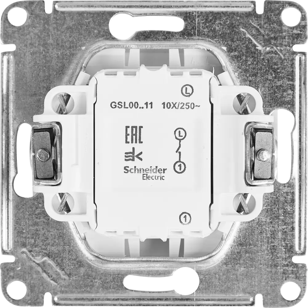 Schneider Electric Glossa — встраиваемый выключатель с белым глянцевым дизайном 82454934 STLM-1112872 - Вид №2