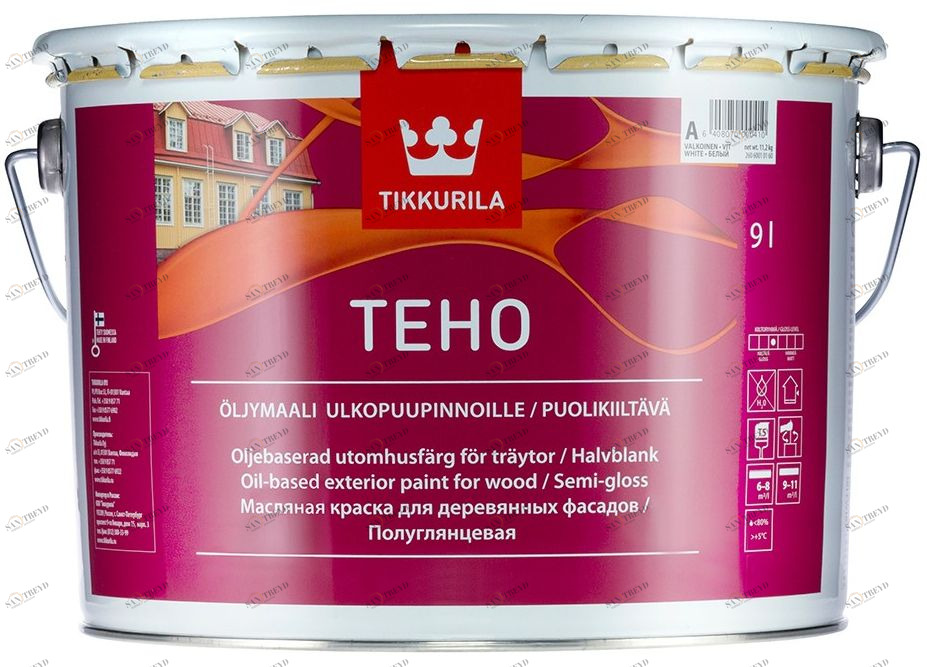 Краска Tikkurila Teho / Тиккурила Техо масляная для деревянных фасадов 9л 5682