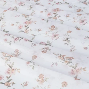 Тюль «Цветы» 1 п/м 280 см вуаль цвет жёлтый