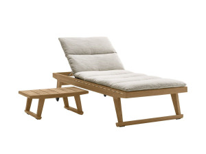 Садовая кровать с откидной спинкой из тикового дерева