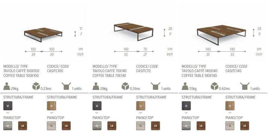 Talenti Квадратный деревянный столик для сада Casilda sun-id-1390350 - Вид №7
