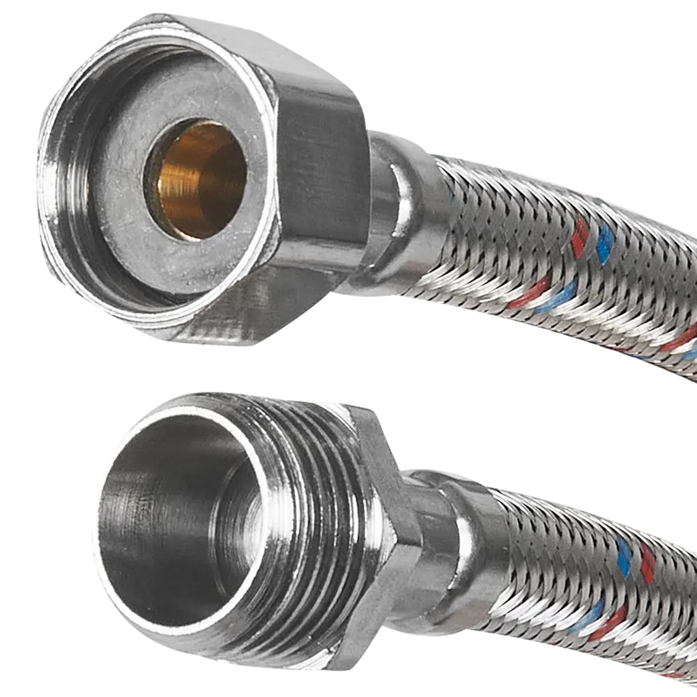 Гибкая подводка для воды Aquabeam 1/2"x1/2" гайка - штуцер 150 см STLM-2077491 - Вид №1