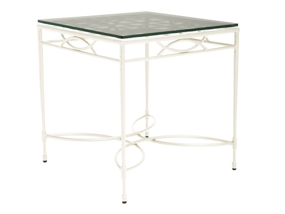 Квадратный стол из нержавеющей стали и стекла JANUS et Cie ARCH-00142006 - Вид №4