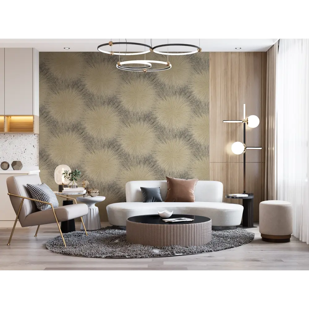 Обои флизелиновые NEW AGE Solar в элегантном черно-золотом оттенке 87711190 STLM-0075195 - Вид №2