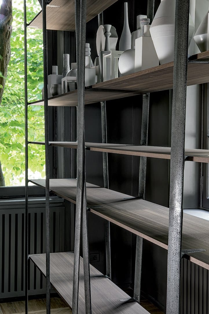 Оловянный книжный шкаф с деревянными полками Henge WEB ARCH-00083182 - Вид №5