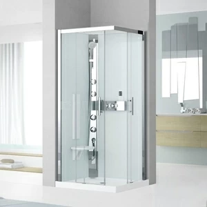 Душевая кабина термостатическая 80x80 GLAX 3 A80 HYDROMASSAGE Novellini GLAX 3 с высоким душевым поддоном