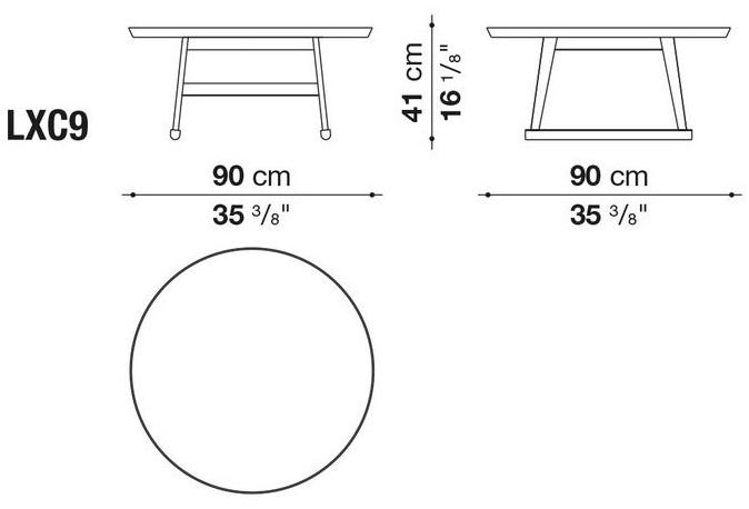 Maxalto Круглый журнальный столик из лакированного дуба Recipio sun-id-1483099 - Вид №2