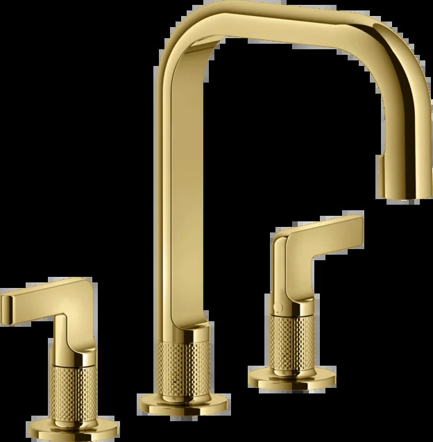 Группа умывальников 58014 246 Gessi Inciso ЗОЛОТОЙ PVD