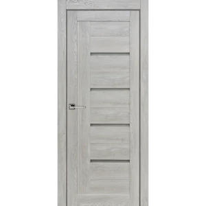 Межкомнатная дверь ПРИНЦИП Тренд с вертикальным стеклом 90×200 см серый 87923242