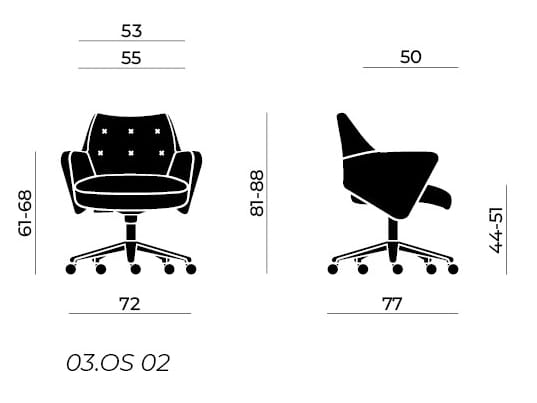 5 спиц подлокотник поворотный операционный офисный стул Nahu Wrap Plus ARCH-00148258 - Вид №2