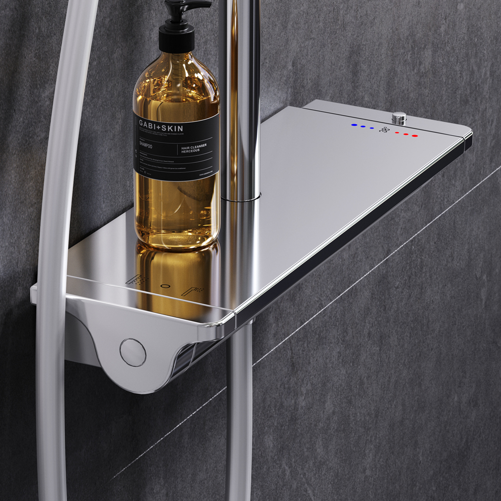 F0770A400 Spirit V2.0 душ.система набор: смеситель д/душа с термостатом верхн. душ d 250 мм ручн. AM.PM Spirit 2.0  - Вид №3