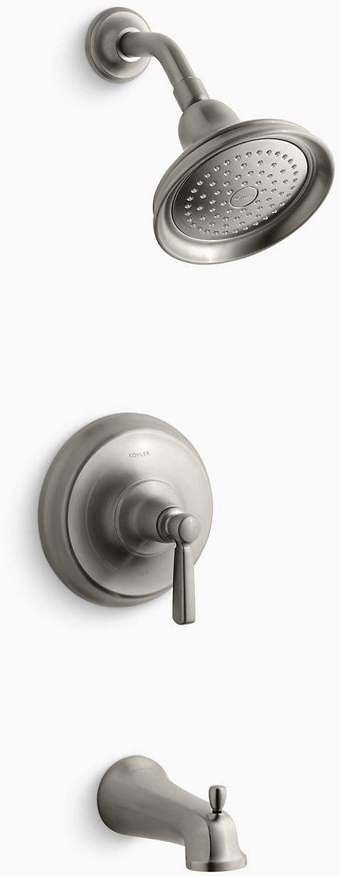 KOHLER Bancroft Rite-Temp набор для ванны и душа с изливом NPT, клапан в комплект не входит K-TS10581-4-BN 