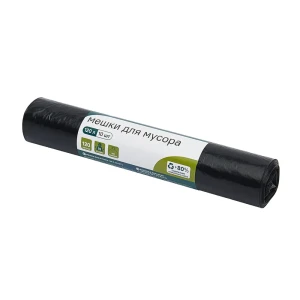 Мешок для бытового мусора Beginia 120 л 5x30 см полиэтилен 30 мкм черный 10 шт.