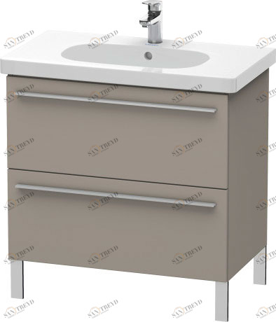 XL651604343 X-Large Тумбочка напольная Базальт матовый, декор Duravit