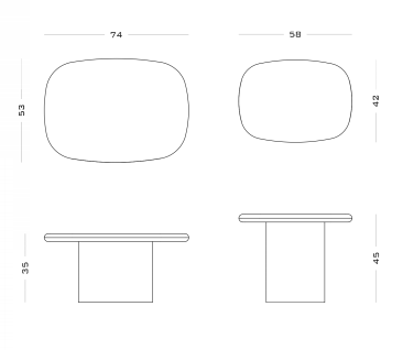Gemini Soft Hex Minor Кофейный столик с мраморной столешницей Standard Secolo  - Вид №3