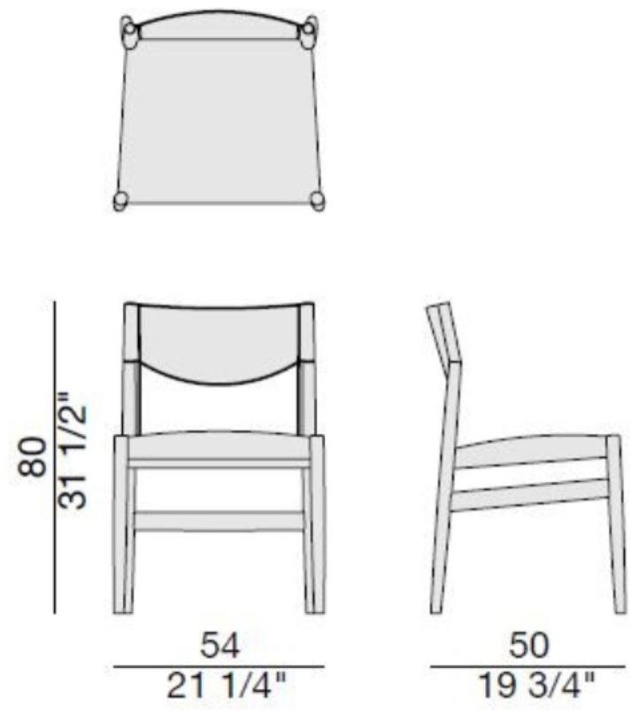 Porada Стул из массива дерева и кожаная спинка Nineteen sun-id-1419458 - Вид №2