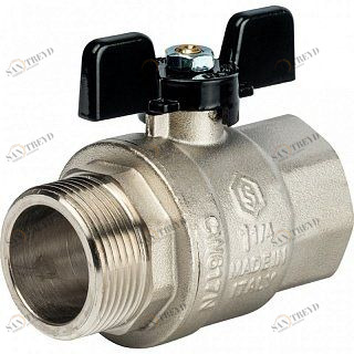 Кран шаровый STOUT ВН 1"1/4 полнопроходной, бабочка SVB0004000032