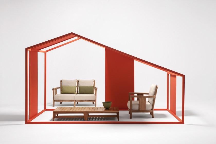 Il Giardino di Legno 2-местный садовый диван из дерева Saint laurent 234 - Вид №2