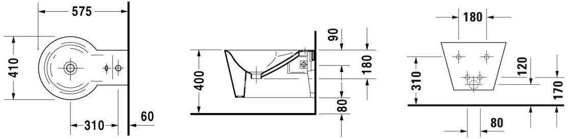 027415 Биде подвесное Starck 1 Duravit - Вид №4