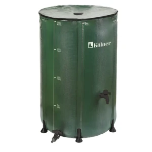 Бочка садовая с крышкой KWB 200G 200 л пластик зеленый