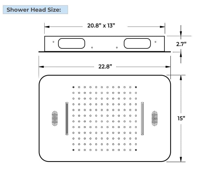Светодиодный набор для душа из нержавеющей стали с ручным душем Fontana Showers FS1453 ARCH-00076213 - Вид №2