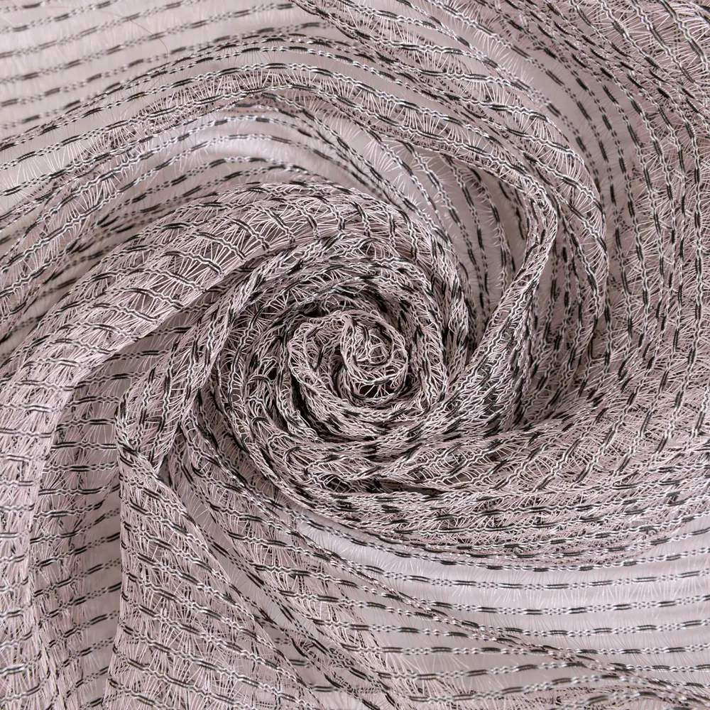 Тюль на ленте «Лён фентези», 400x300 см, цвет серо-розовый AMORE MIO STLM-2160152 - Вид №1