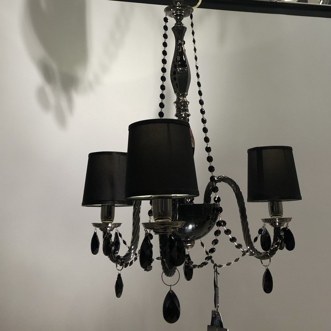 Italamp 445/3 cr.nero/SW strass/bla люстра подвесная 75099 - Вид №2