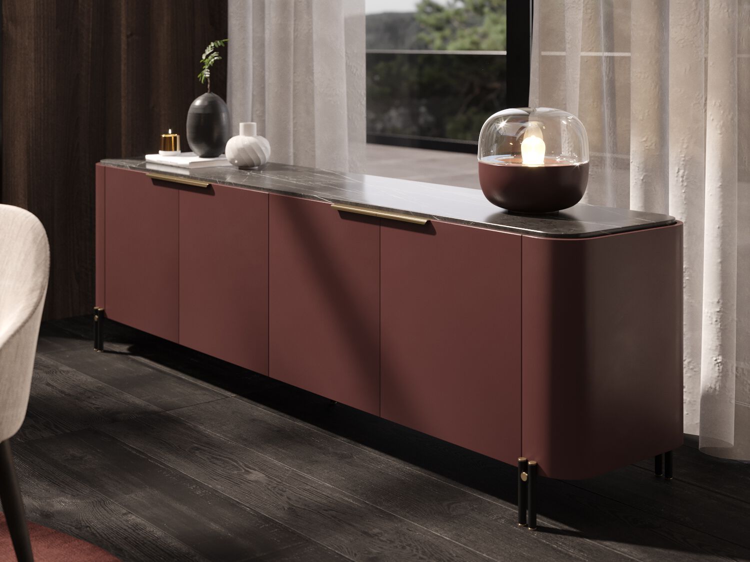 Деревянный шкаф с распашными дверями PRADDY Natur ARCH-00112680 - Вид №9